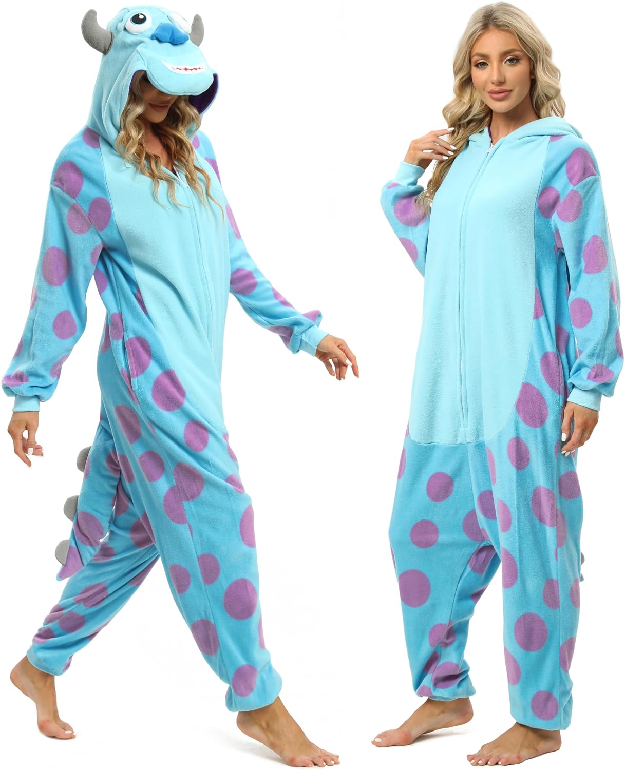 Detalle de NAITOKE Halloween Adult Fleece Onesie Pajamas, Cartoon Cosplay Design