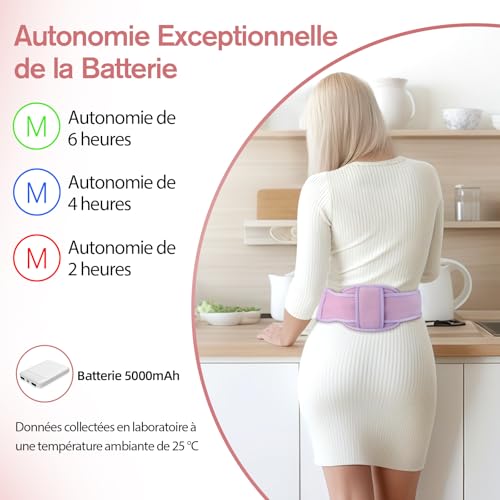 Detalle 2 de Comfytemp Ceinture Menstruelle Chauffante Grande Taille – 5000mAh