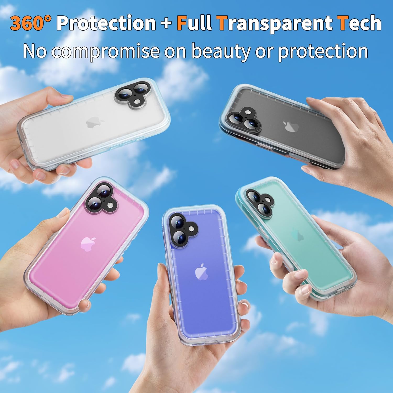 Thumbnail 1 de Cozycase for iPhone 16 Case Waterproof - 360 Heavy Duty with Screen/Camera Protector
