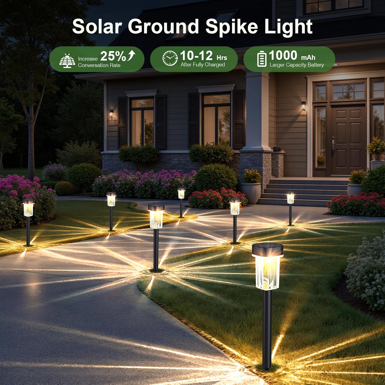 Thumbnail 2 de Auting Solarlampen für Außen Garten – 4er Set Warmweiß LED Gartenleuchten, IP65