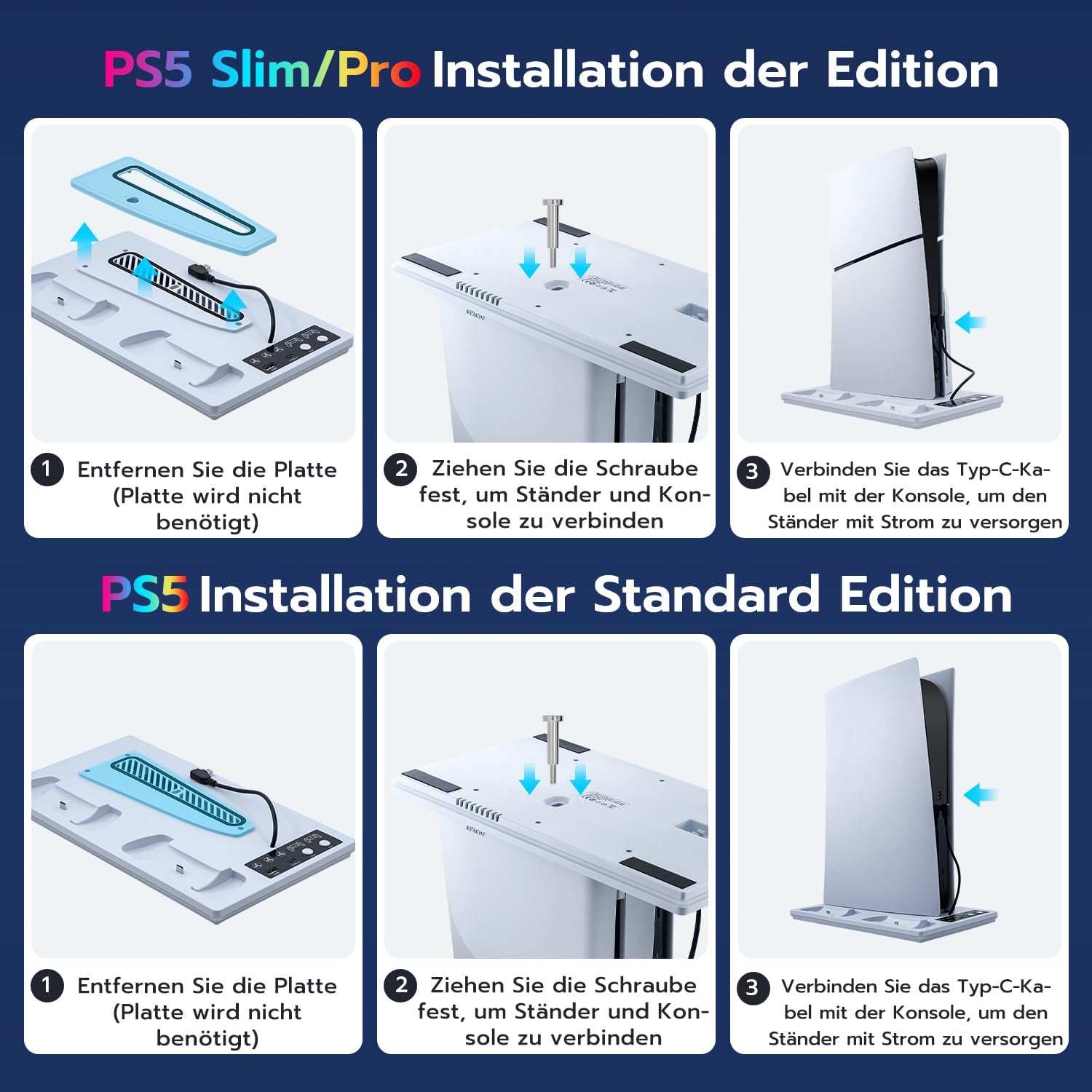 Thumbnail 6 de Tolesum PS5 Standfuß mit Kühlung 3 Stufen