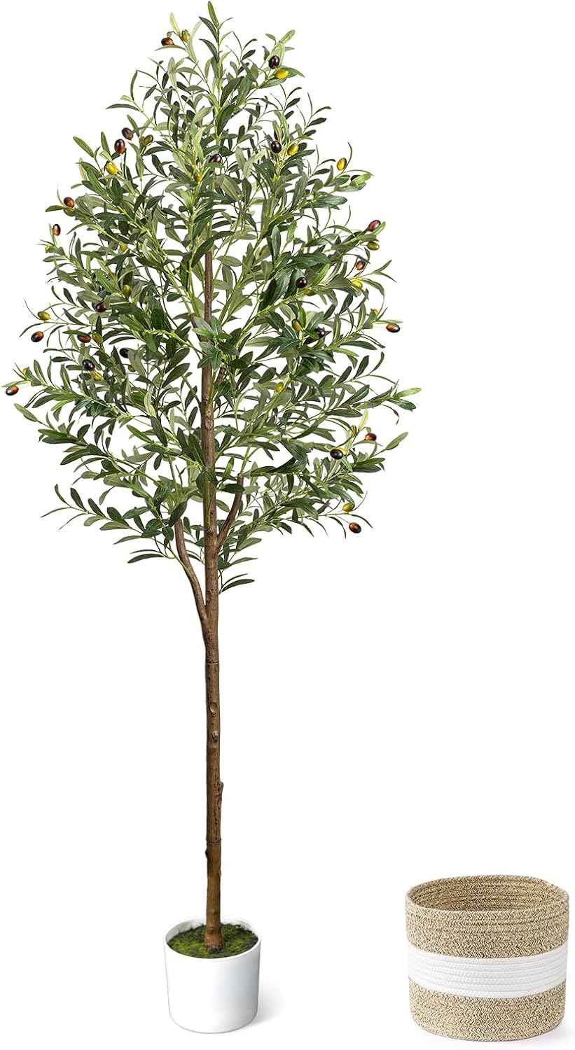 Detalle de LuceAlberi artificial olive tree, 6 ft