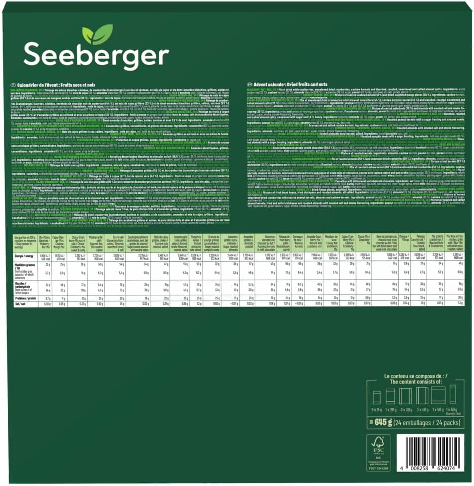 Thumbnail 2 de Calendrier de l’Avent Seeberger 2025 : 24 snacks