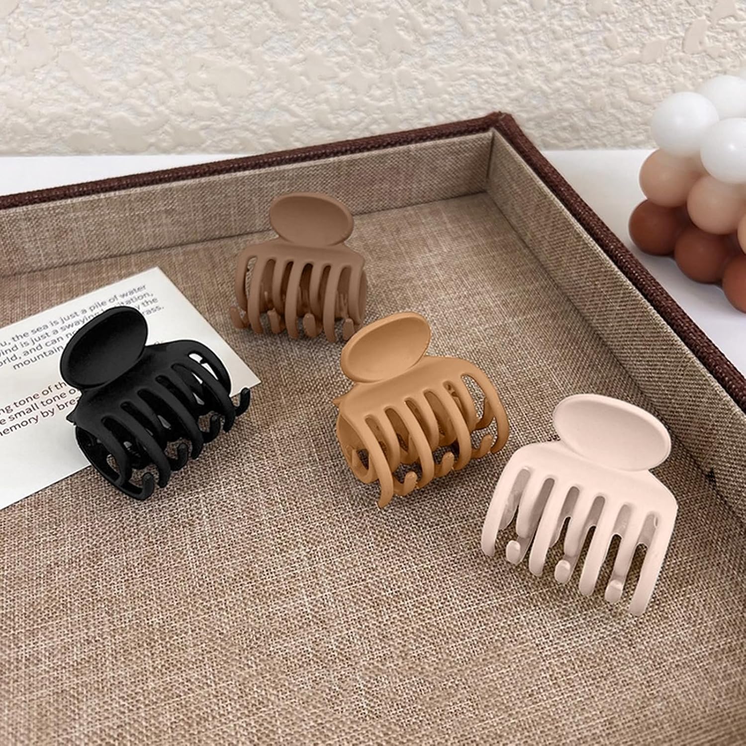 Detalle de Aucuu 8 Pezzi Mini Mollette Capelli Donna – Mollettone Antiscivolo con Denti a Doppia Riga