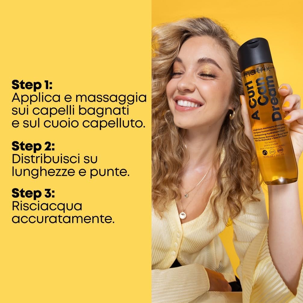 Detalle de Matrix A Curl Can Dream Shampoo Idratante Professionale per Capelli Mossi – 300 ml