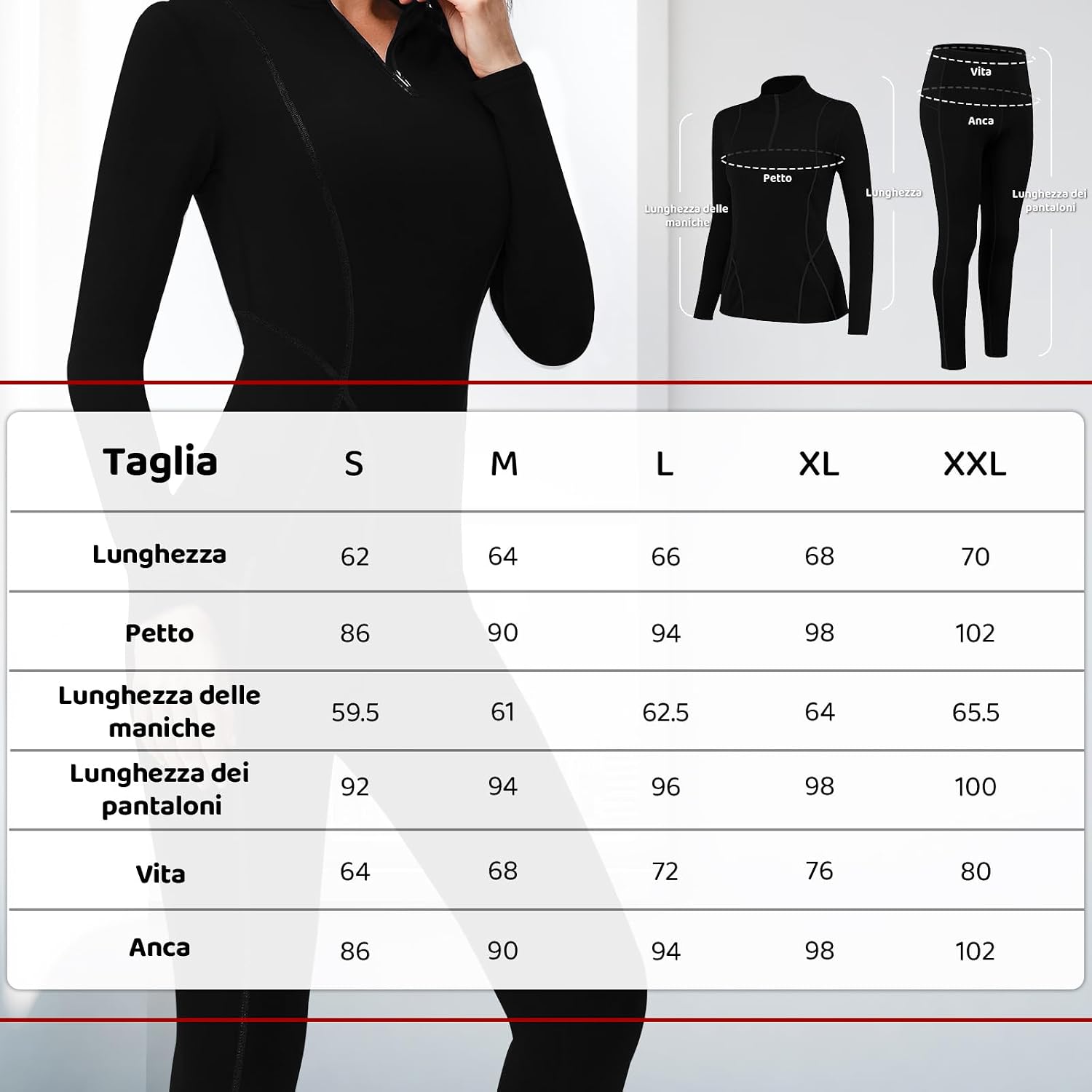 Thumbnail 5 de Fengzio Intimo termico donna set sci e palestra