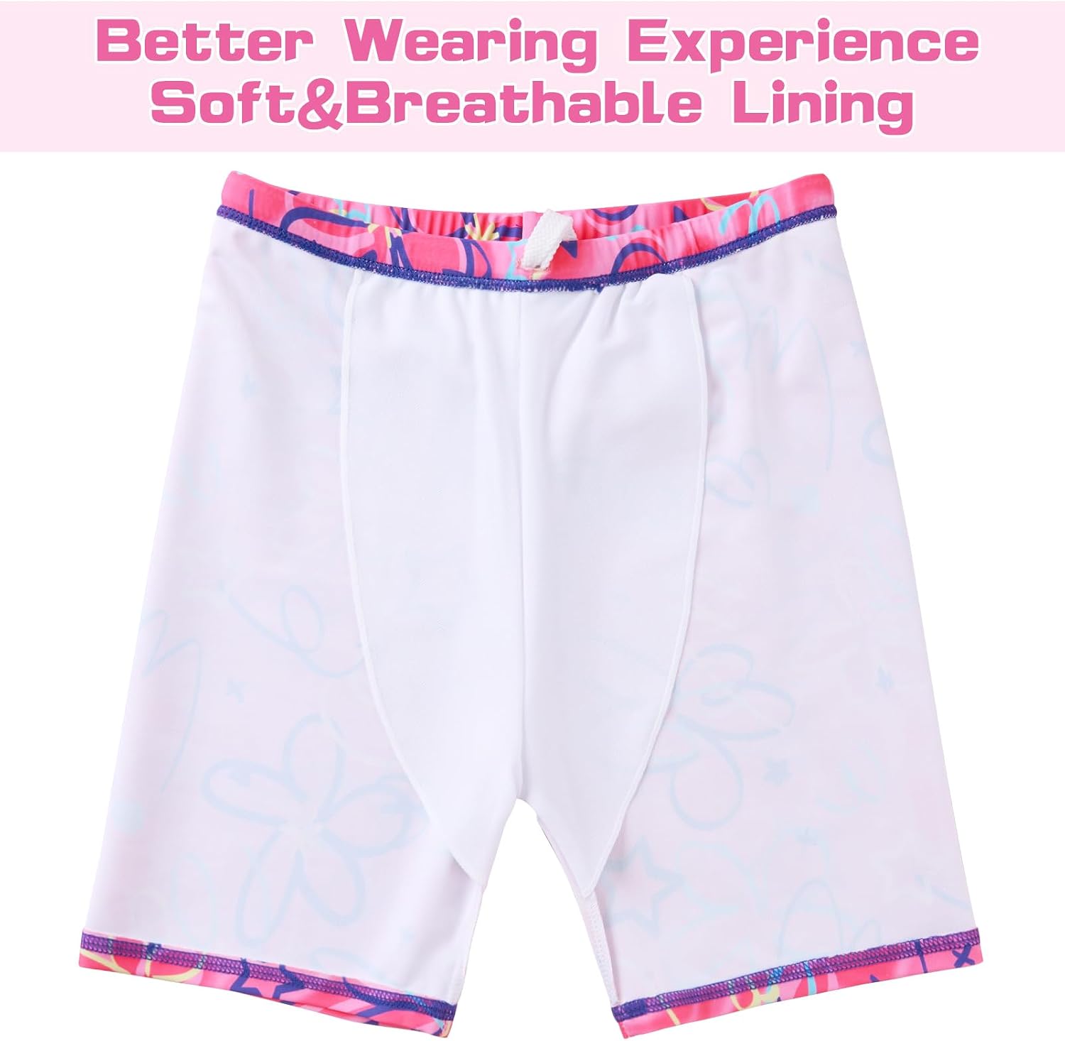 Detalle de Girls Two-Piece Short Sleeve Swimsuit with UPF 50+ Rash Guard Set in Rose Red