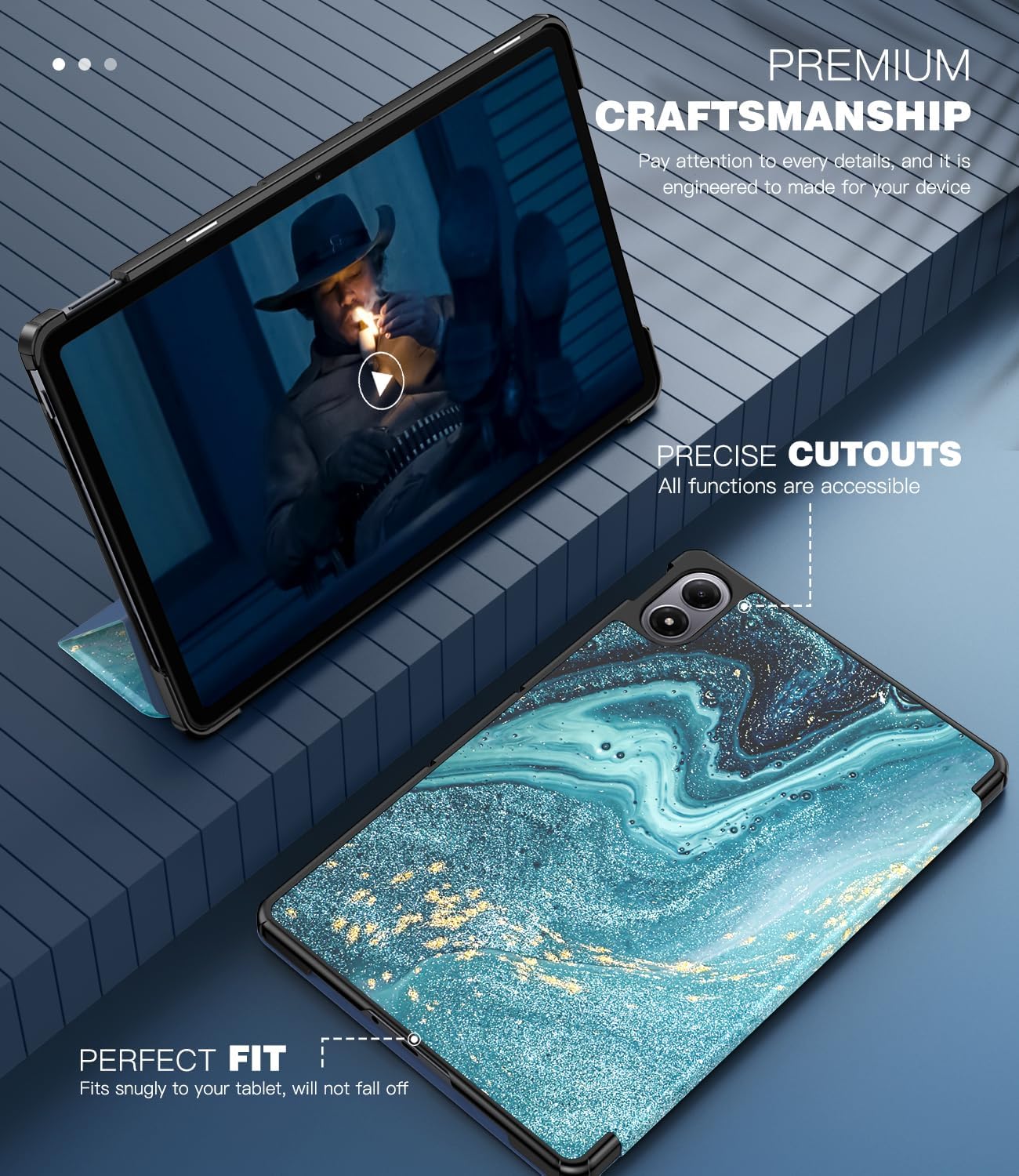 Thumbnail 2 de TiMOVO Hülle für Xiaomi Redmi Pad 2 Pro 12,1 Zoll (2025) – schlanke Schutzhülle mit Ständer, Auto-Schlaf/Wach