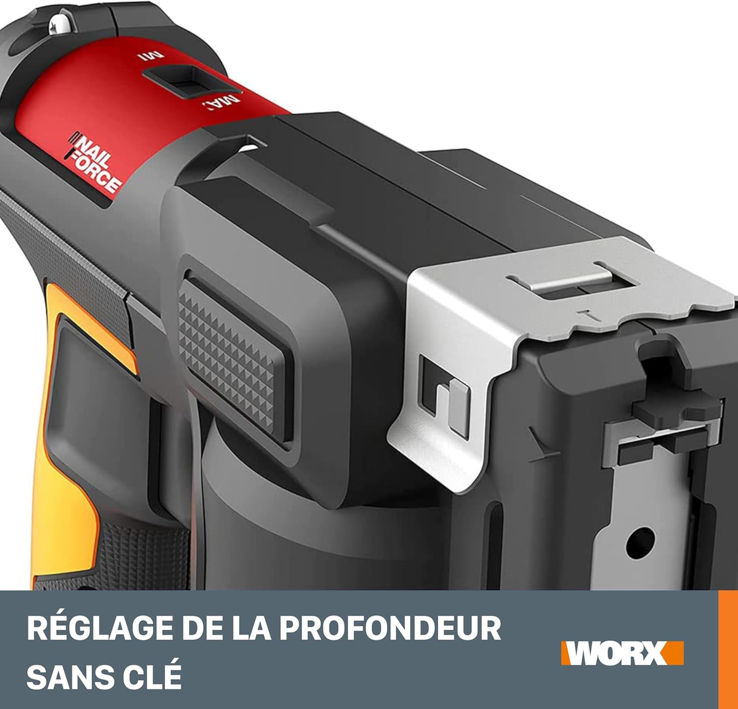 Thumbnail 5 de WORX Agrafeuse et Cloueuse de Finition sans Fil 20V WX843.9 – 2 en 1, 60 clous/min, sans batterie ni chargeur