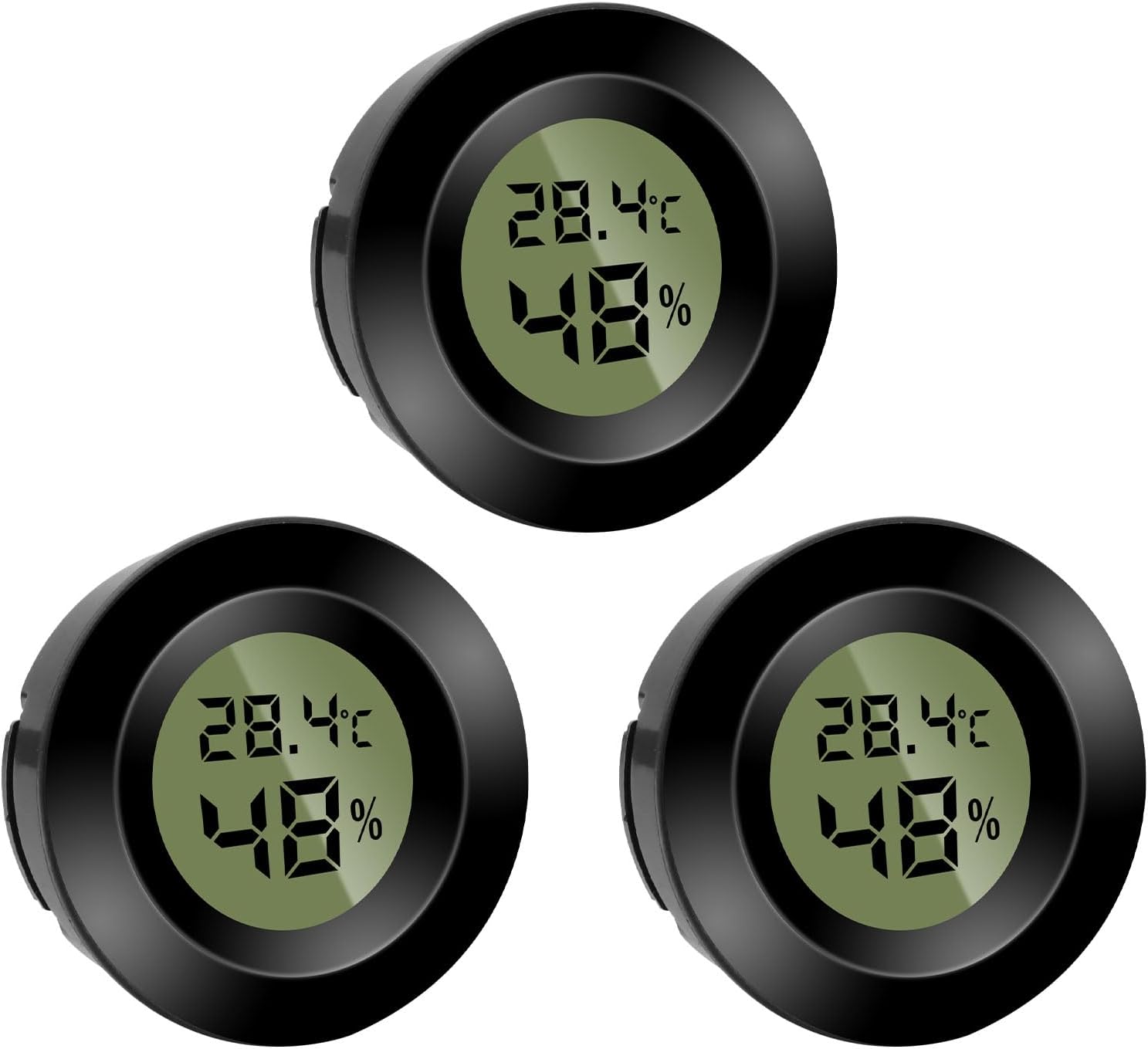 Lot de 3 hygromètres thermomètres numériques