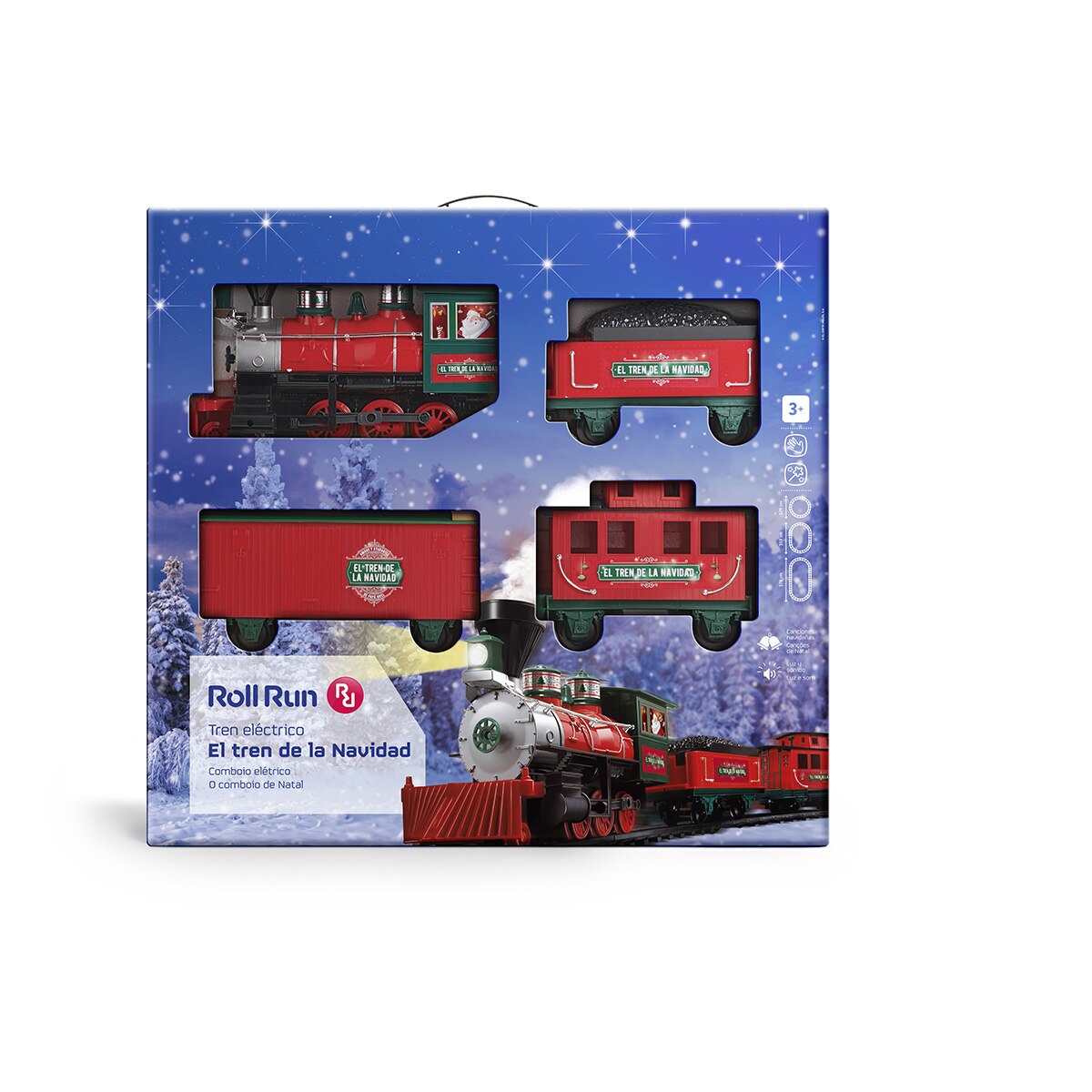 Thumbnail 1 de Roll Run Tren eléctrico con luz y sonido real Navidad