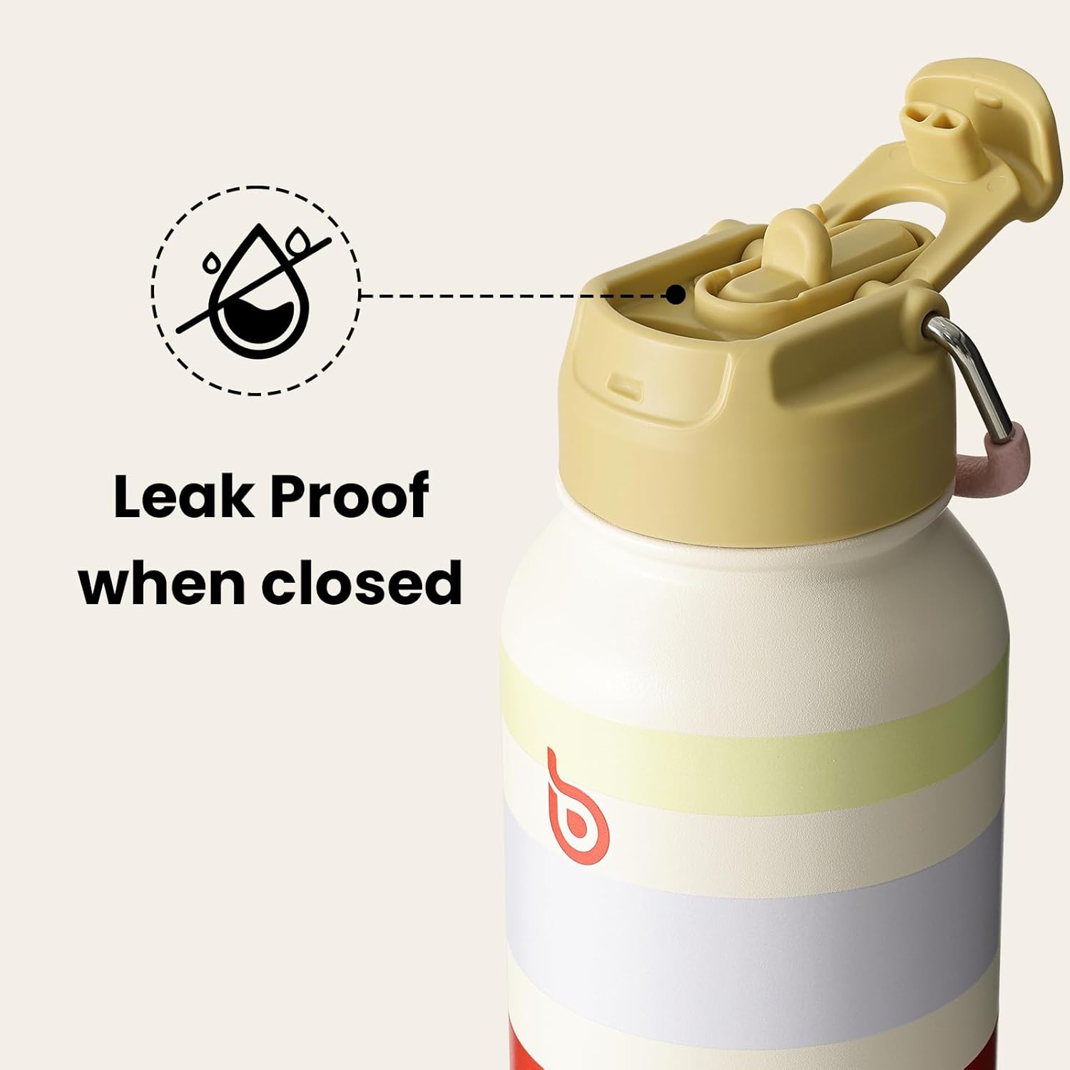 Thumbnail 3 de BOTTLE BOTTLE Edelstahl Trinkflasche 1 L mit Strohhalm – Auslaufsicher, doppelt isoliert, inklusive Pillenfach