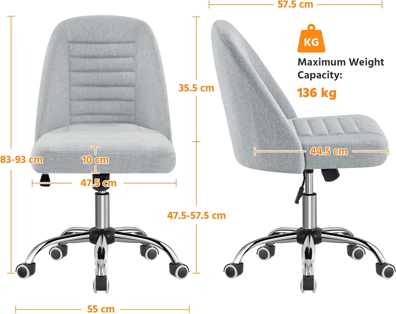 Thumbnail 2 de Yaheetech Sedia Ufficio Ergonomica 136 kg