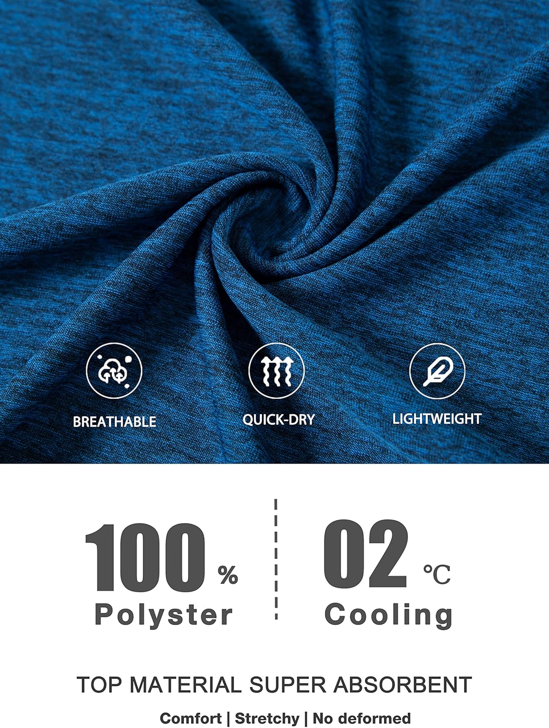 Thumbnail 6 de MAGCOMSEN Herren Sportshirt atmungsaktiv Funktionsshirt aus Voll-Polyester (Kurzarm)