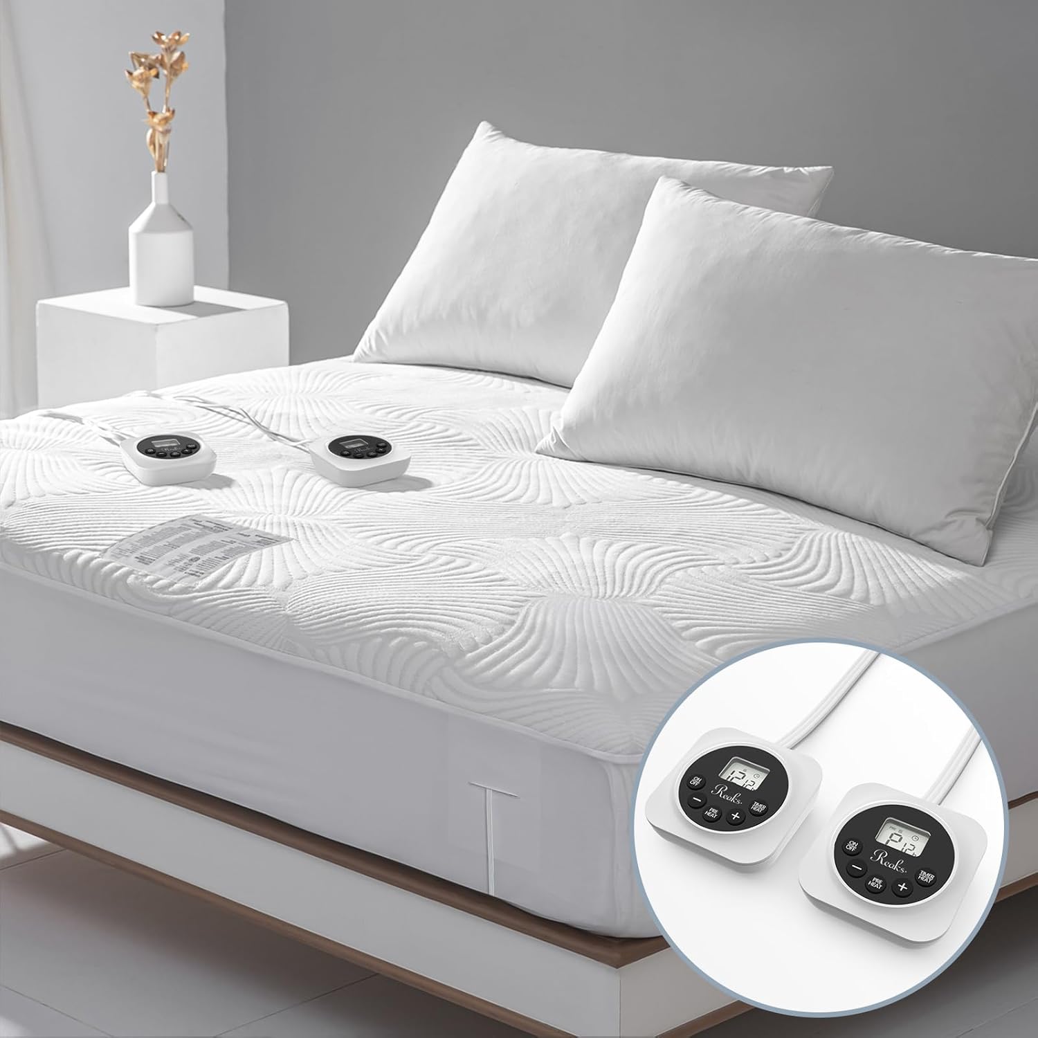 Detalle de King Size Heated Mattress Pad 12 Settings