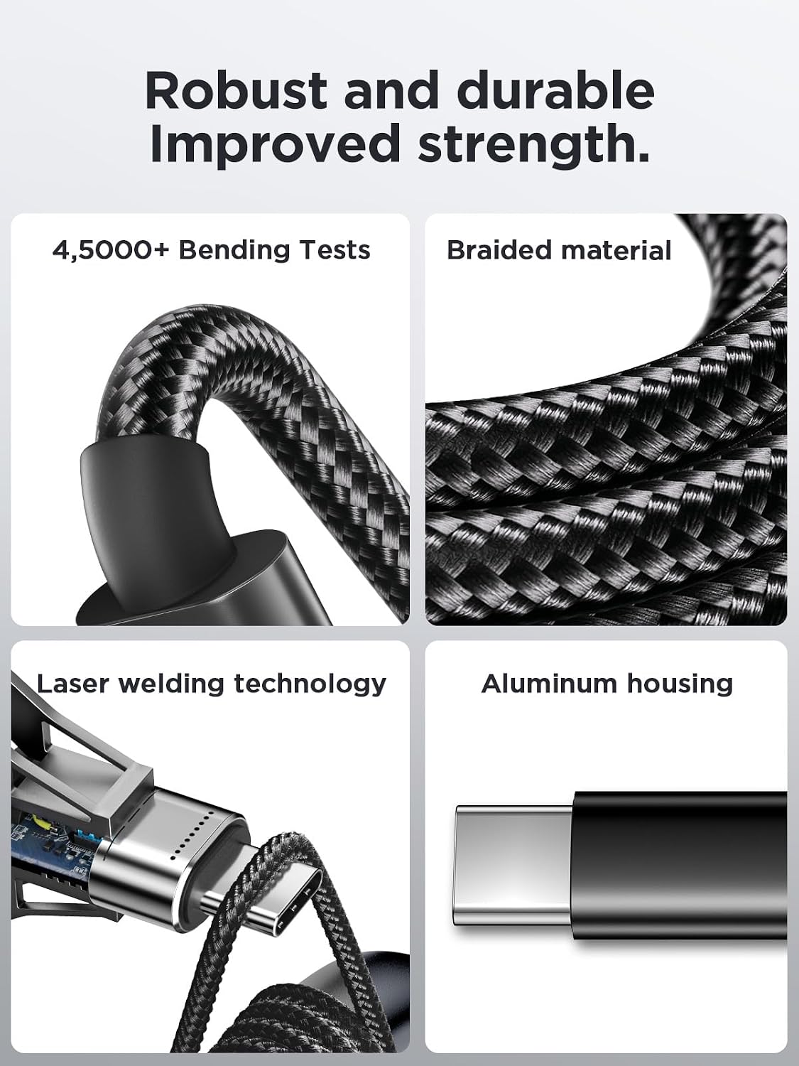 Detalle 1 de Aioneus USB-A to USB-C Cable, 10 ft
