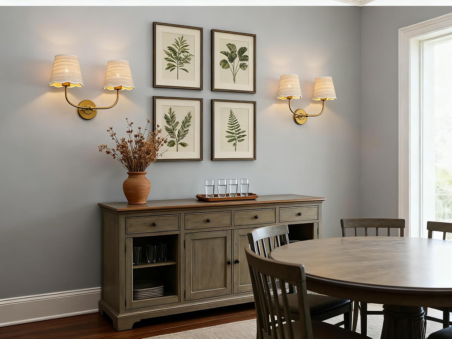 Detalle 2 de Phansthy Wall Sconce with Rattan Shade
