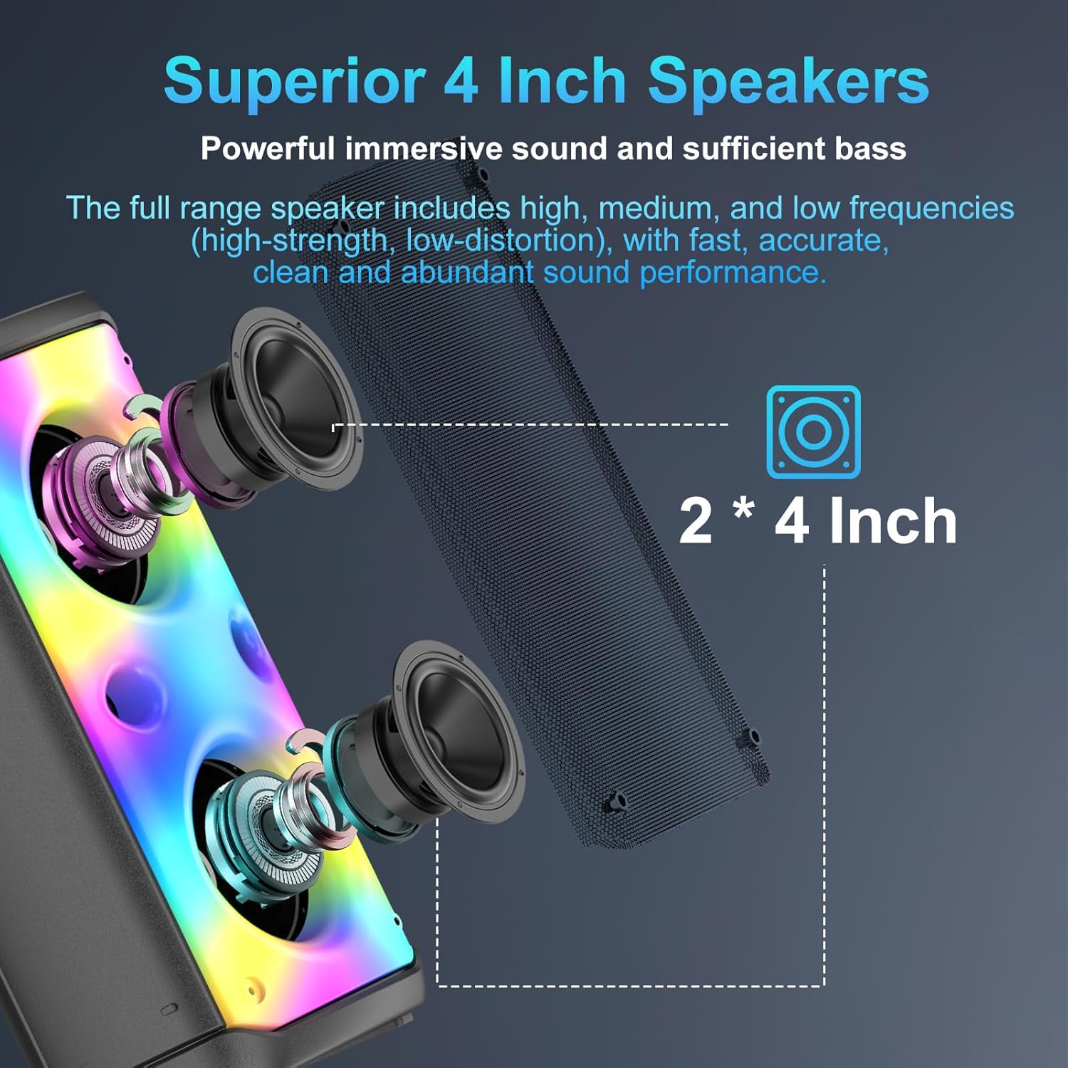 Thumbnail 2 de Bluetooth Speaker Q55 80W Peak 🎵