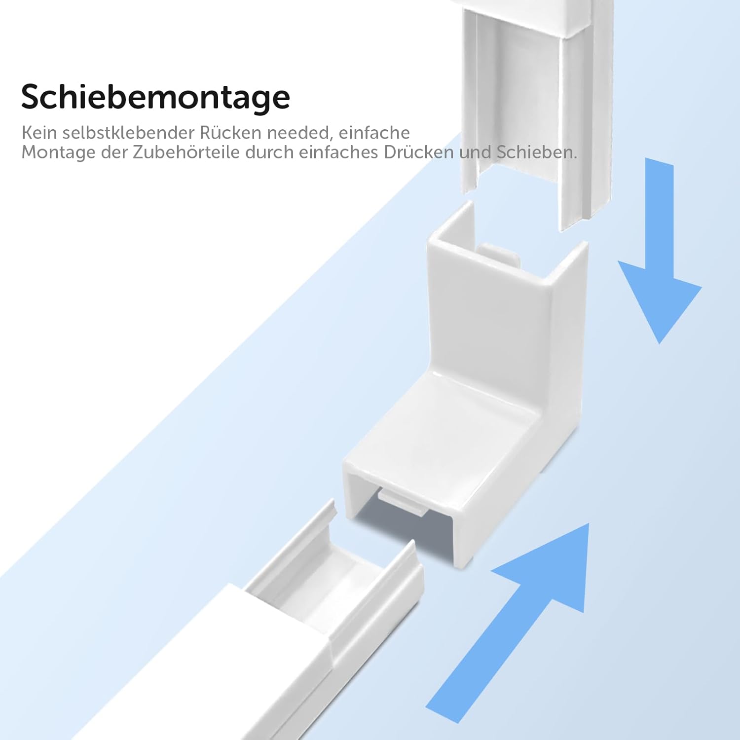 Detalle 2 de shinfly 4,8 m Kabelkanal Weiß 🔌