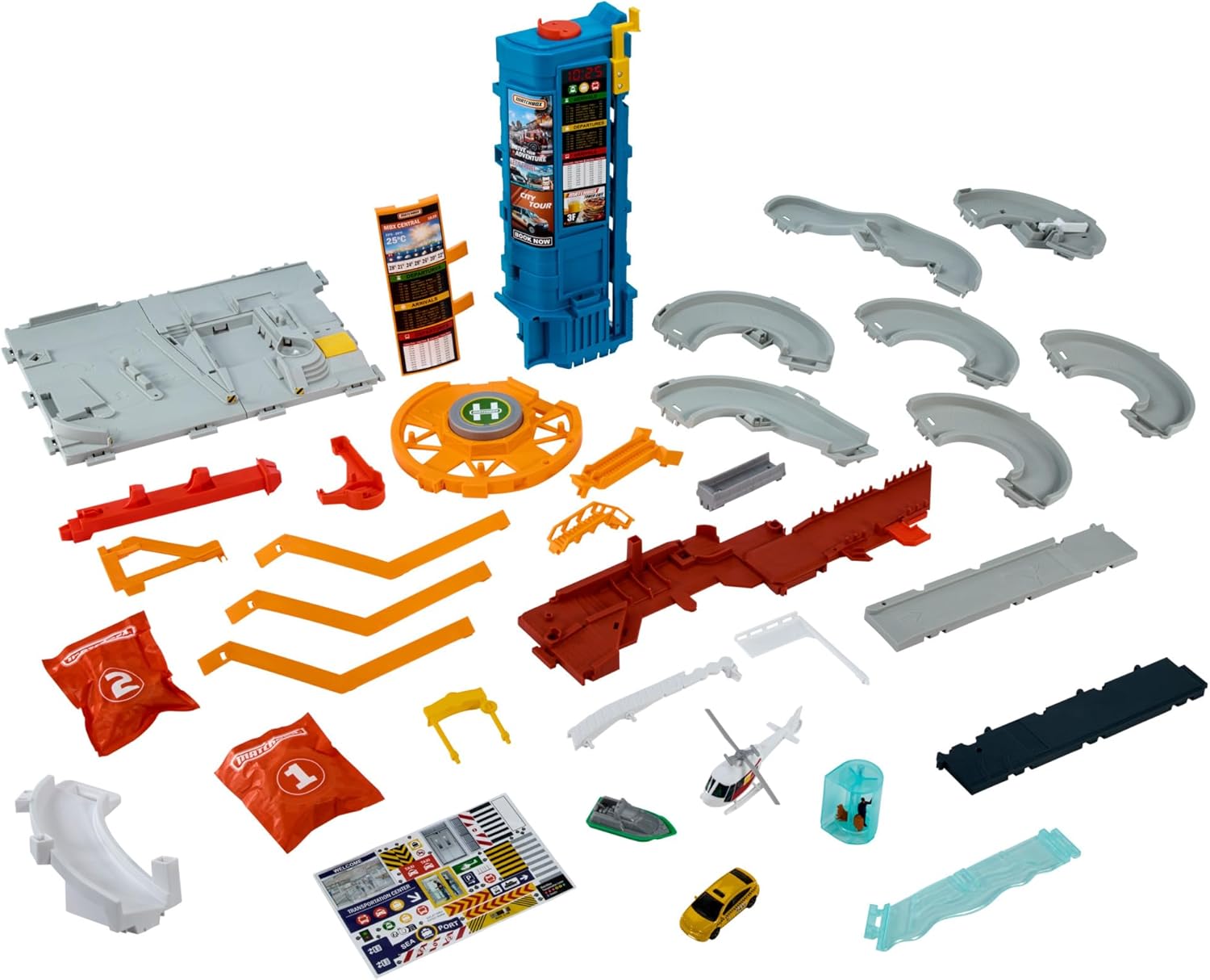Thumbnail 5 de Matchbox Action Drivers Centro de transporte con parking y barcos