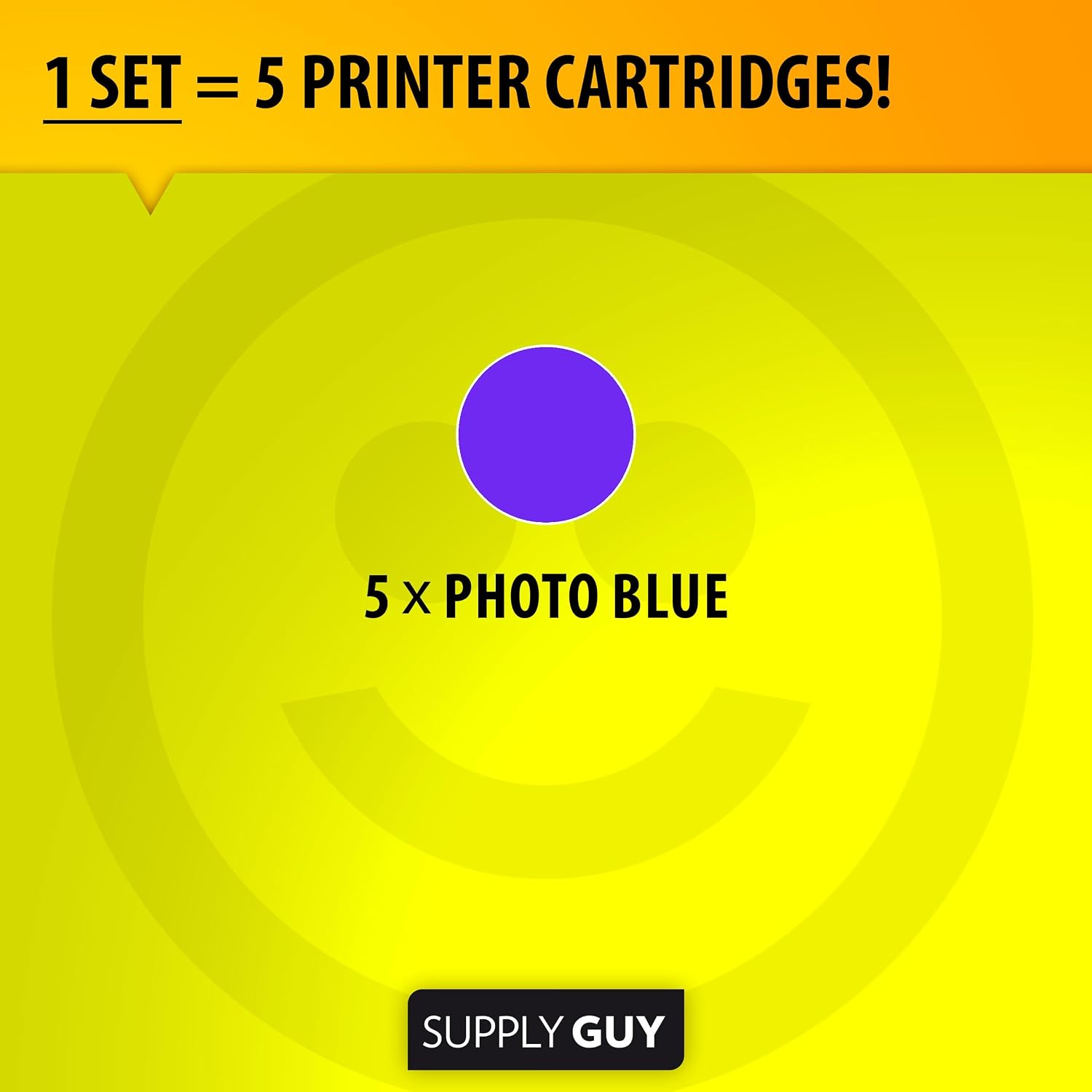 Detalle de Supply Guy 581XXL Ink Cartridges Photo Blue — 5-Pack for Canon CLI-581 XXL (Photoblue)