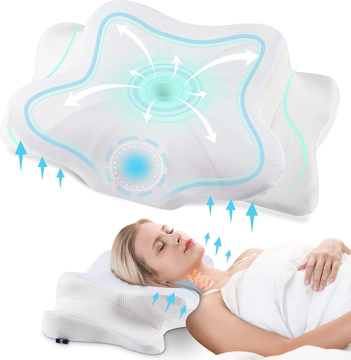 Thumbnail 6 de DONAMA Memory Foam Kissen – ergonomisches Nacken- und Kopfkissen für Seiten-, Rücken- und Bauchschläfer