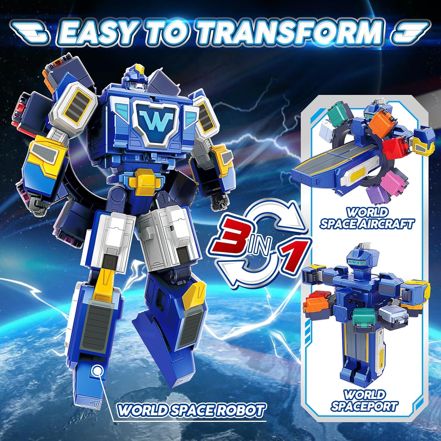 Thumbnail 1 de Super Wings 3 en 1 World Space Robot transformable