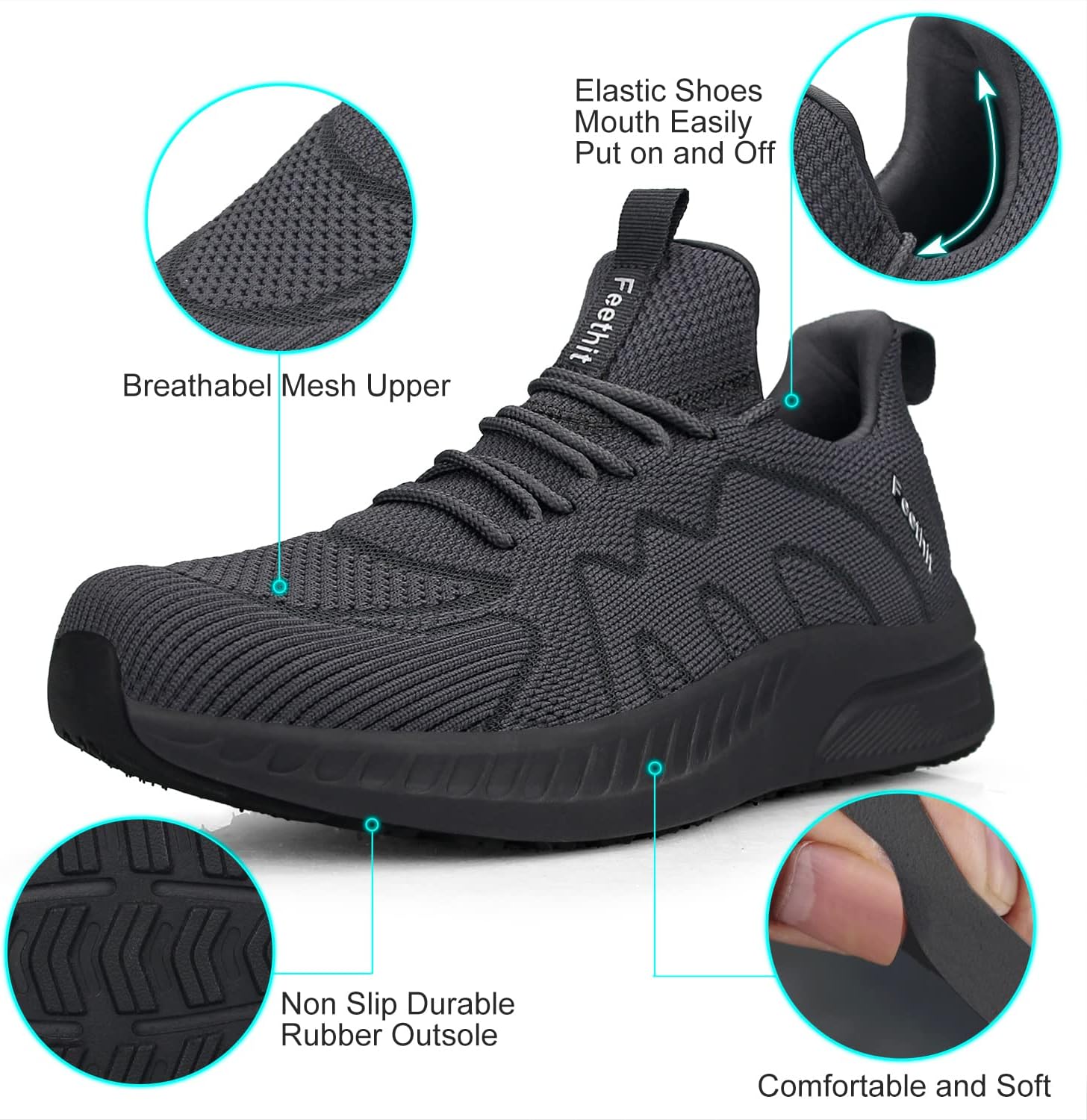 Detalle de Feethit Non Slip Walking Sneakers