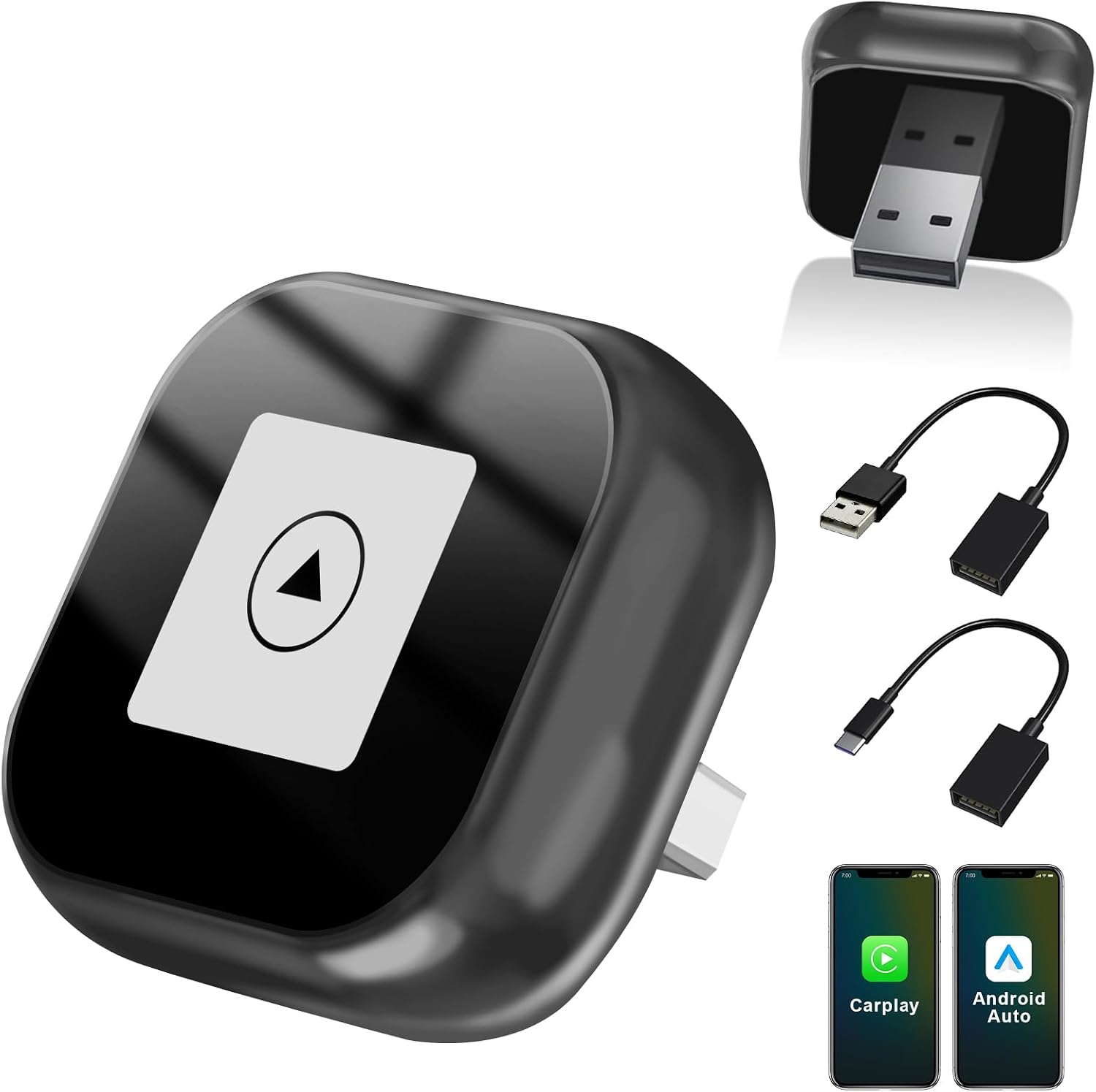 Detalle de Adattatore 2-in-1 Wireless CarPlay e Android Auto 2025