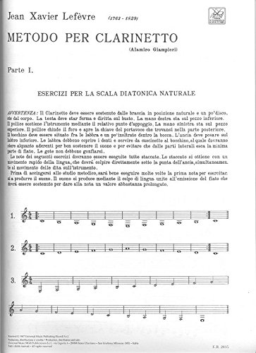 Detalle 1 de Lefèvre Metodo per Clarinetto Vol. 1 – Libro didattico Ricordi per principianti