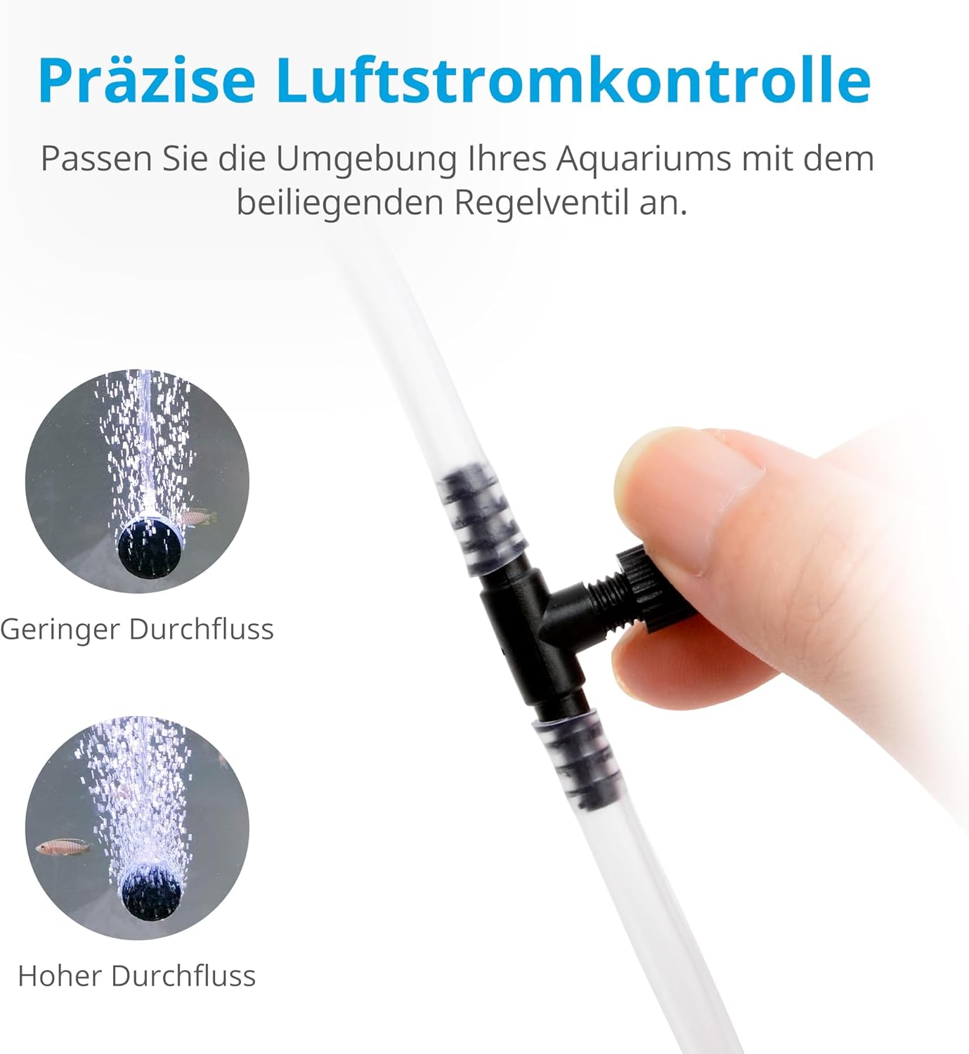 Detalle 2 de NICREW Leise Luftpumpe 5 L/min für Aquarien