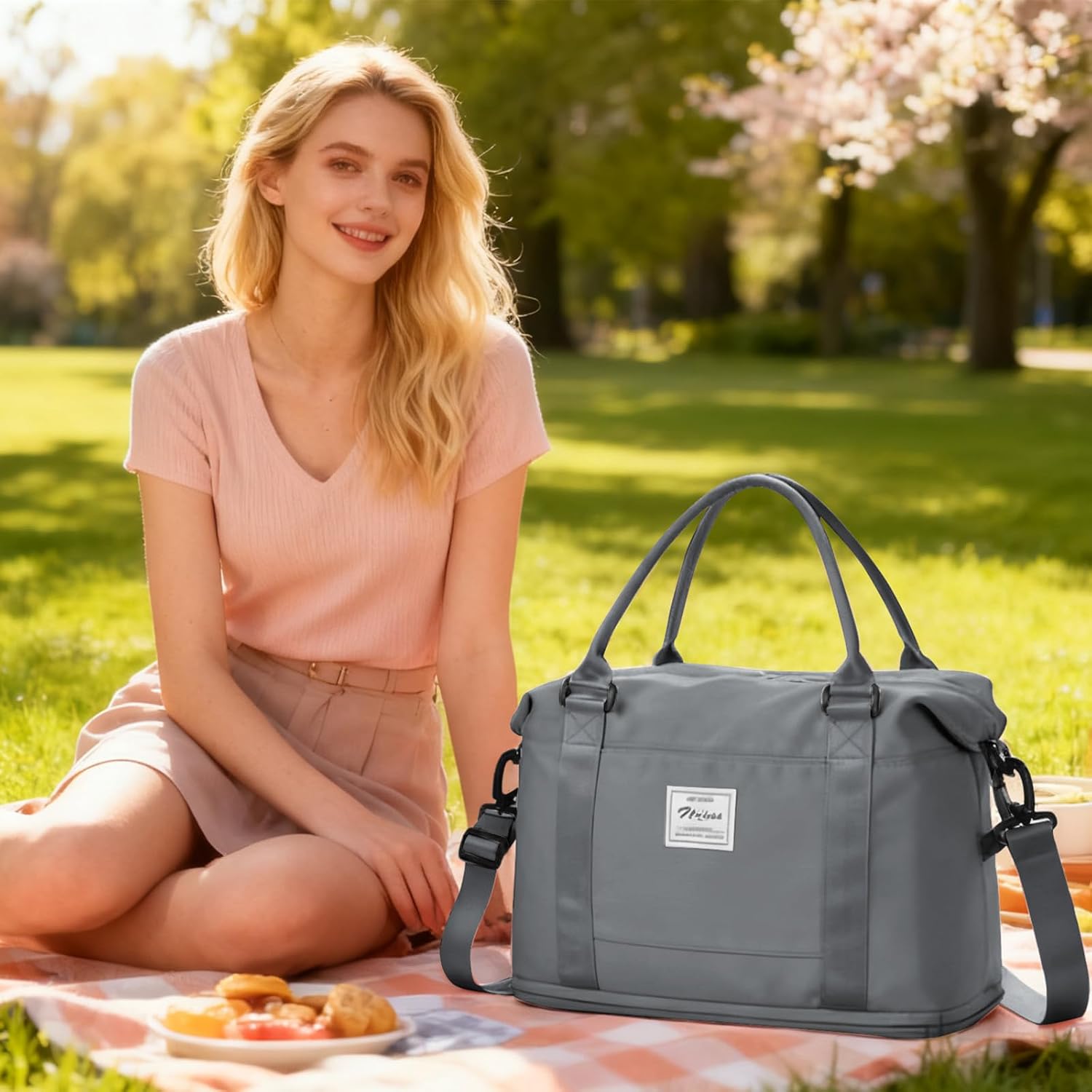 Thumbnail 1 de Reisetasche Damen 40x30x20 „Ryanair“-Handgepäcktasche F8 Schiefergrau mit Schuhfach