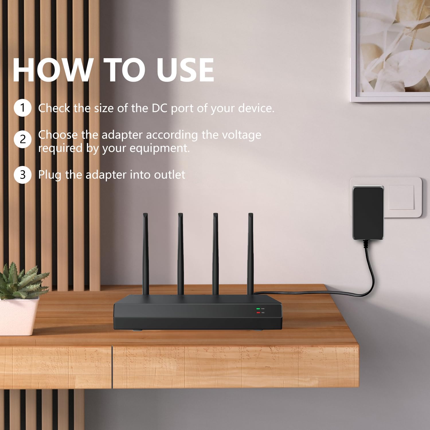 Thumbnail 6 de REIGY Adattatore di alimentazione 12V 3A (36W) per NVR, DVR, LED e dispositivi DC 5,5x2,1 mm, cavo 1,5 m