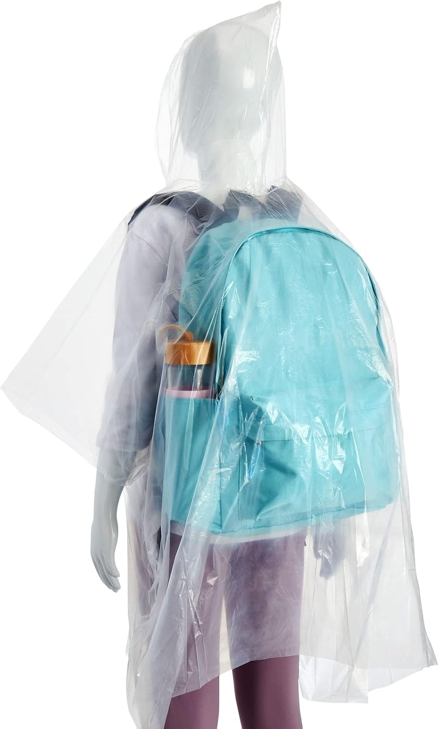 Thumbnail 6 de Juvale Disposable Rain Ponchos with Hoods, 10-Pack, Clear Polyethylene for Kids