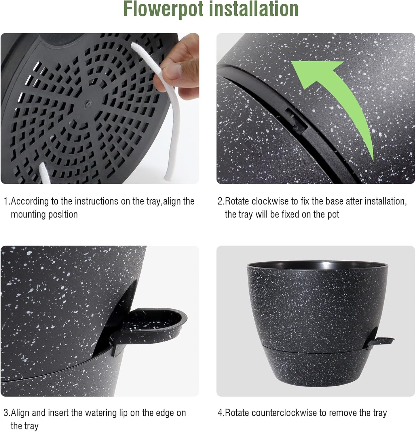Detalle 2 de WSMKSZ Self-Watering Planters, 10-Inch