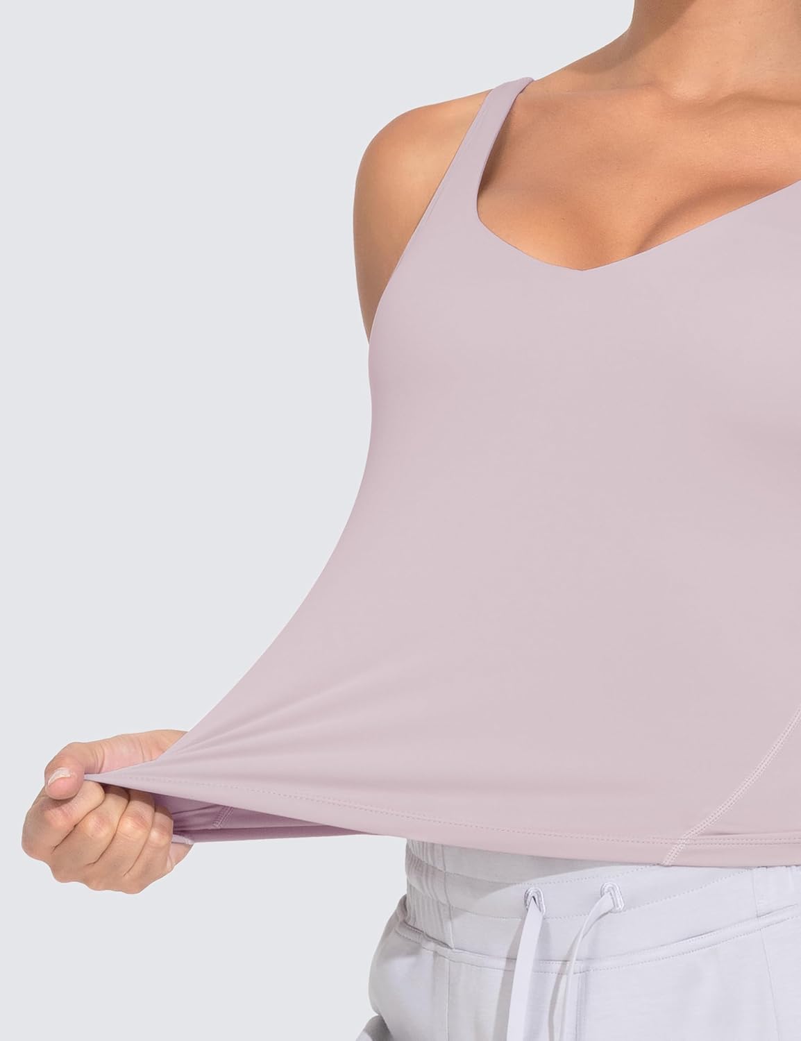 Thumbnail 4 de THE GYM PEOPLE Sport BH Damen Longline Crop Tank Top mit integriertem BH – Yoga, Fitness und Workout