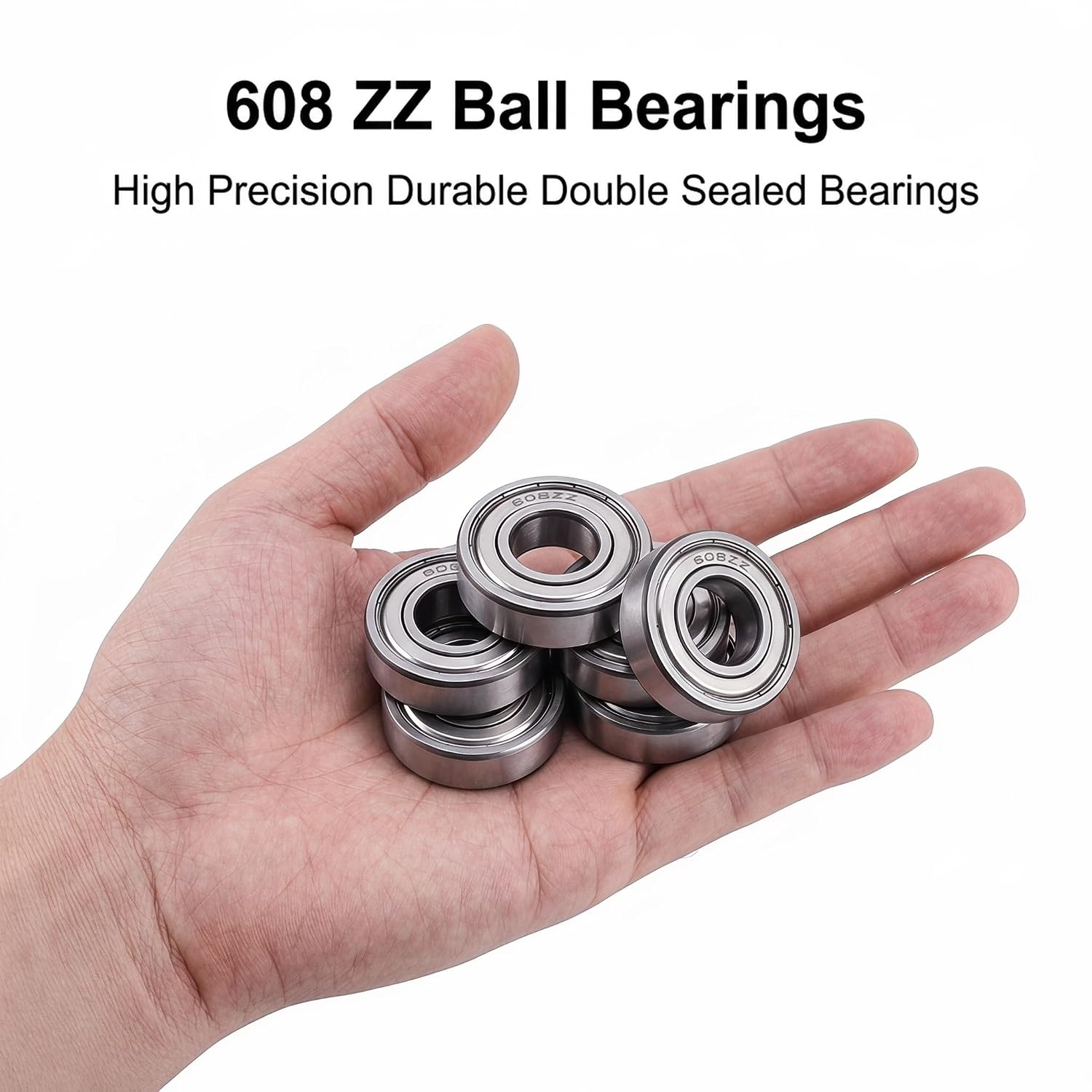 Detalle de Mycheny 608 608-ZZ Deep Groove Ball Bearings, 20-Pack, Alloy Steel