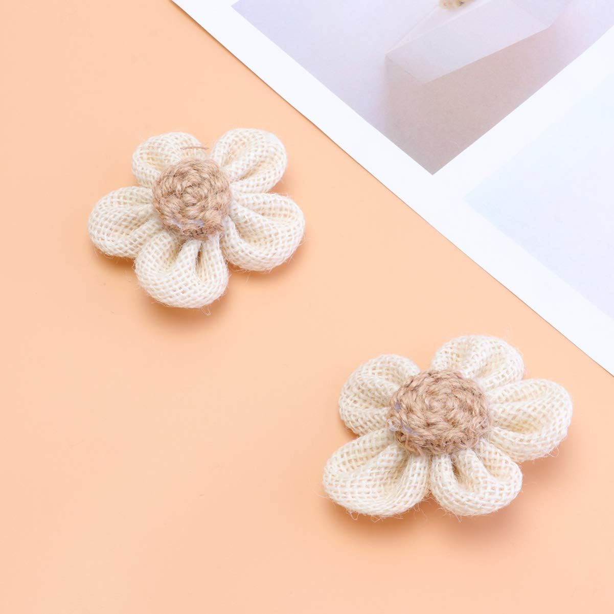 Thumbnail 4 de Healifty Rustic Burlap Flowers Decoration Set (24 pcs) for Wedding & DIY Crafts