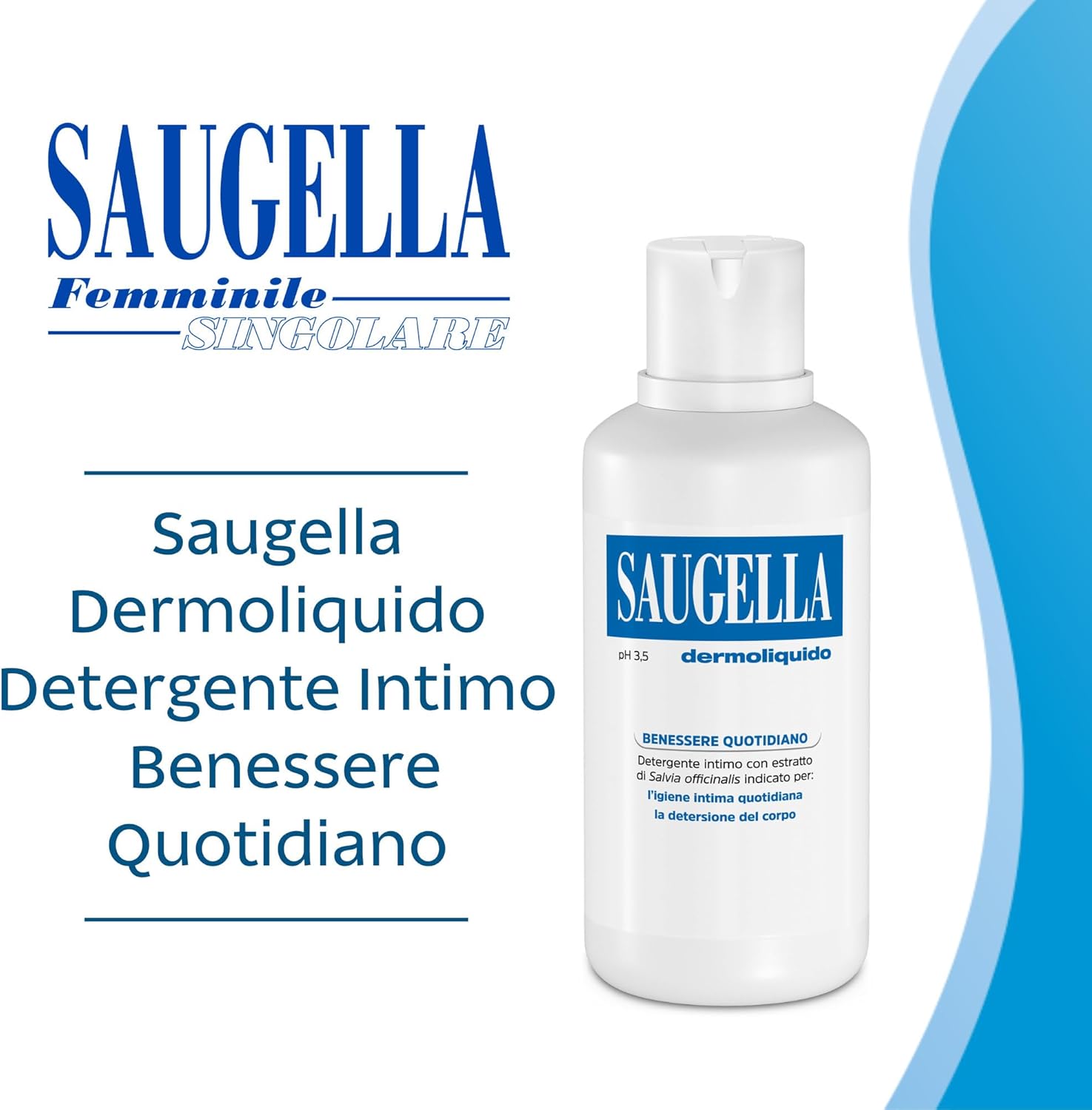 Thumbnail 1 de Saugella Dermoliquido Detergente Intimo 2x750 ml