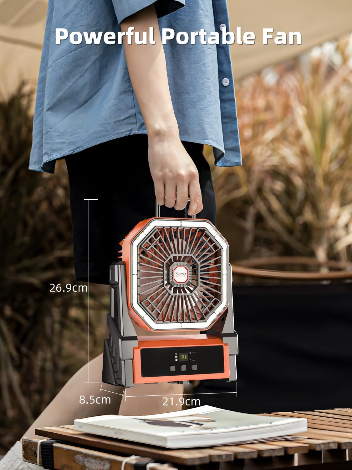 Thumbnail 6 de Kssvzz Portable Camping Fan with 30000mAh Battery and 270° Pivot