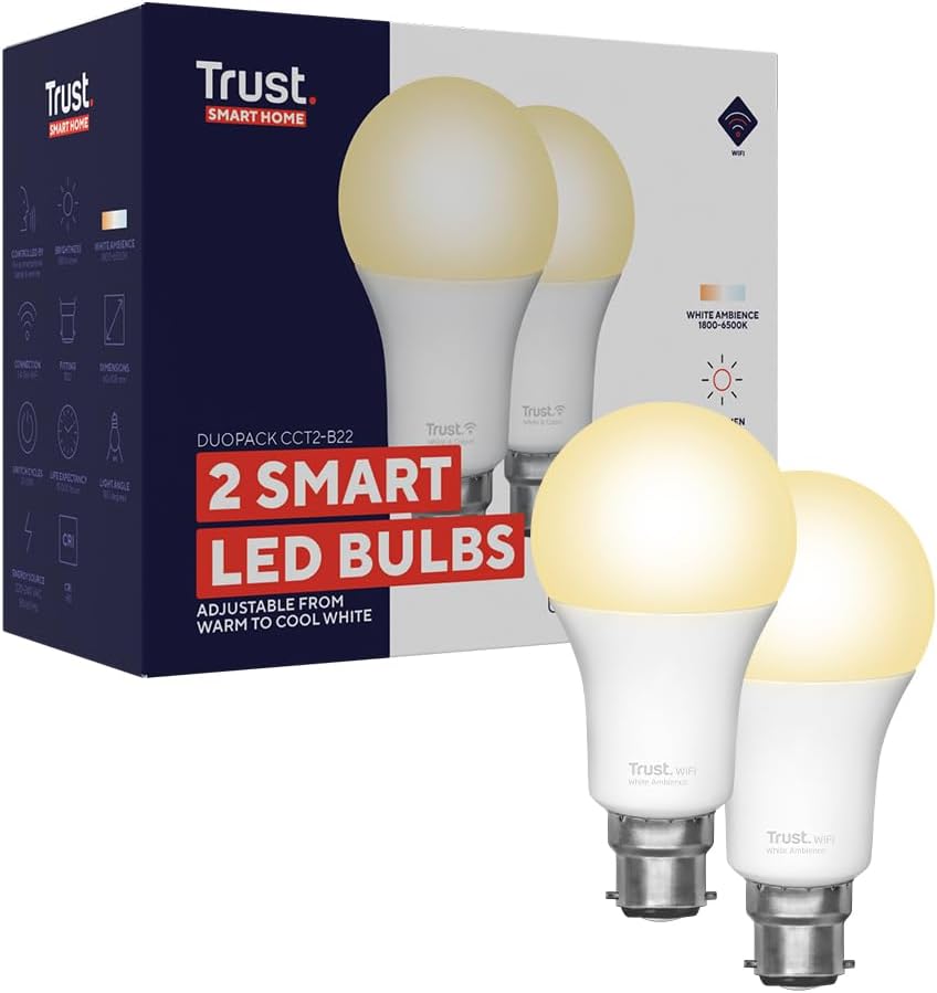 Detalle de Trust B22 Smart Bulb 2 Pack Dimmable LED