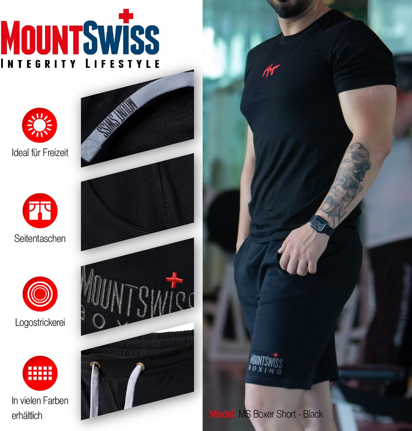 Thumbnail 1 de Mount Swiss Herren Shorts bis 8XL – 100% Baumwolle, elastischer Bund, viele Farben
