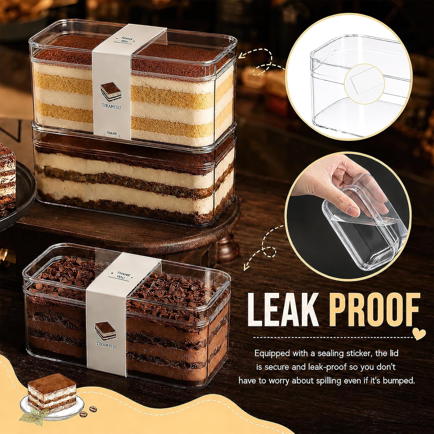 Thumbnail 6 de Hatrb CPDC-25PACK Clear 8 oz Dessert Cups with Lids and Serving Accessories