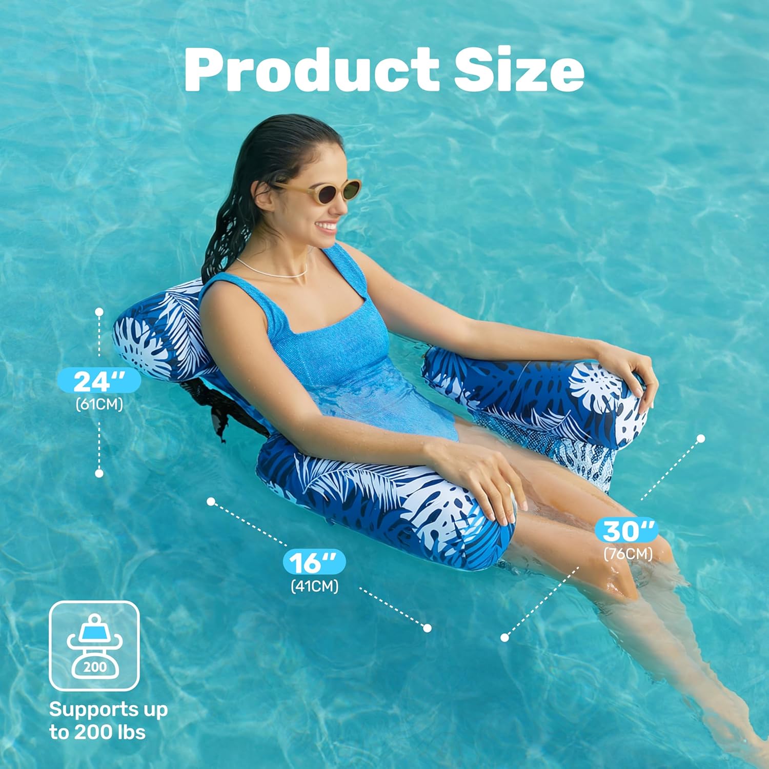 Detalle de SLOOSH Inflatable Pool Floats for Adults – 2 Pack Floating Lounge Chairs