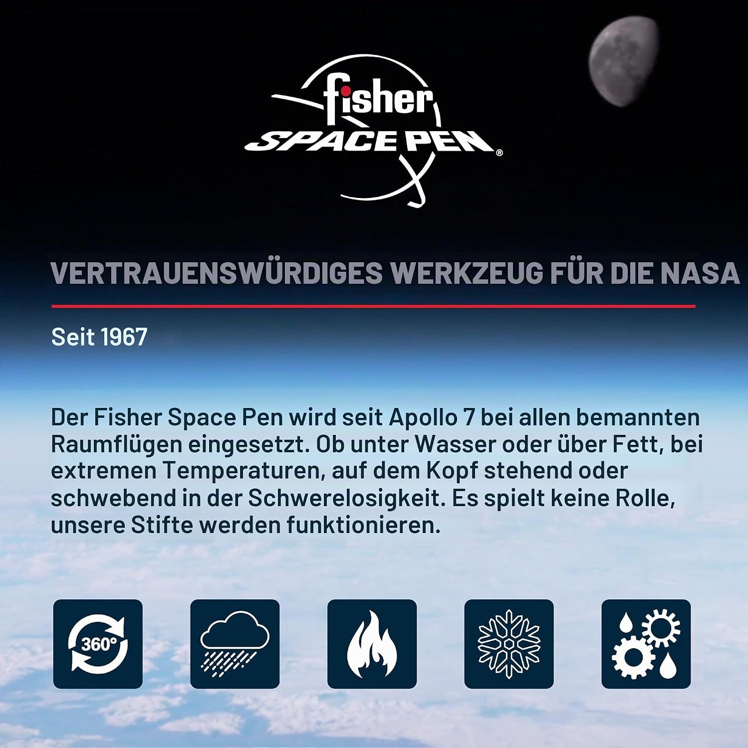 Detalle 2 de Fisher Space Pen Point SPR1F Blau – Gasdruckmine für Extremeinsatz