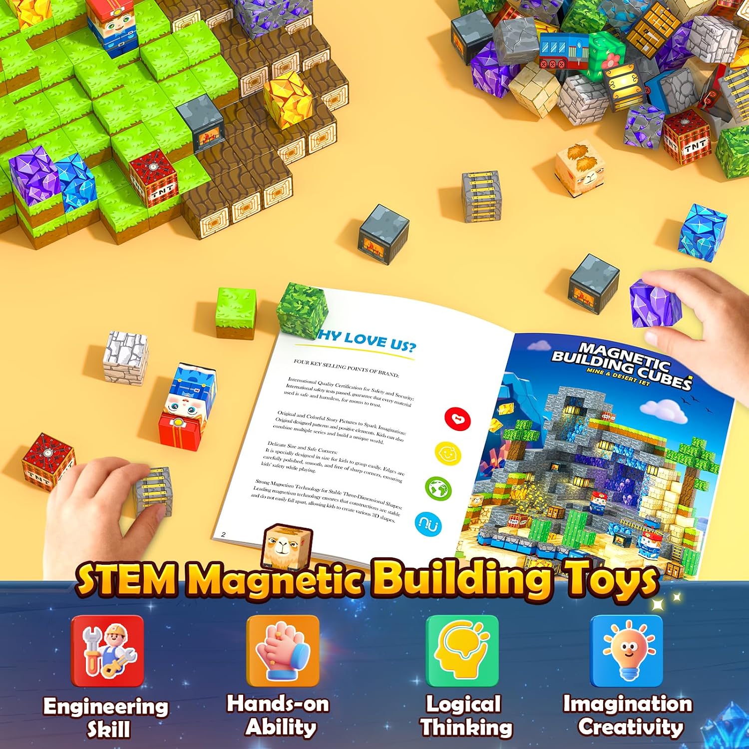 Thumbnail 4 de Build Mine Magnet World 150-Piece Magnetic Blocks for Kids 🧩