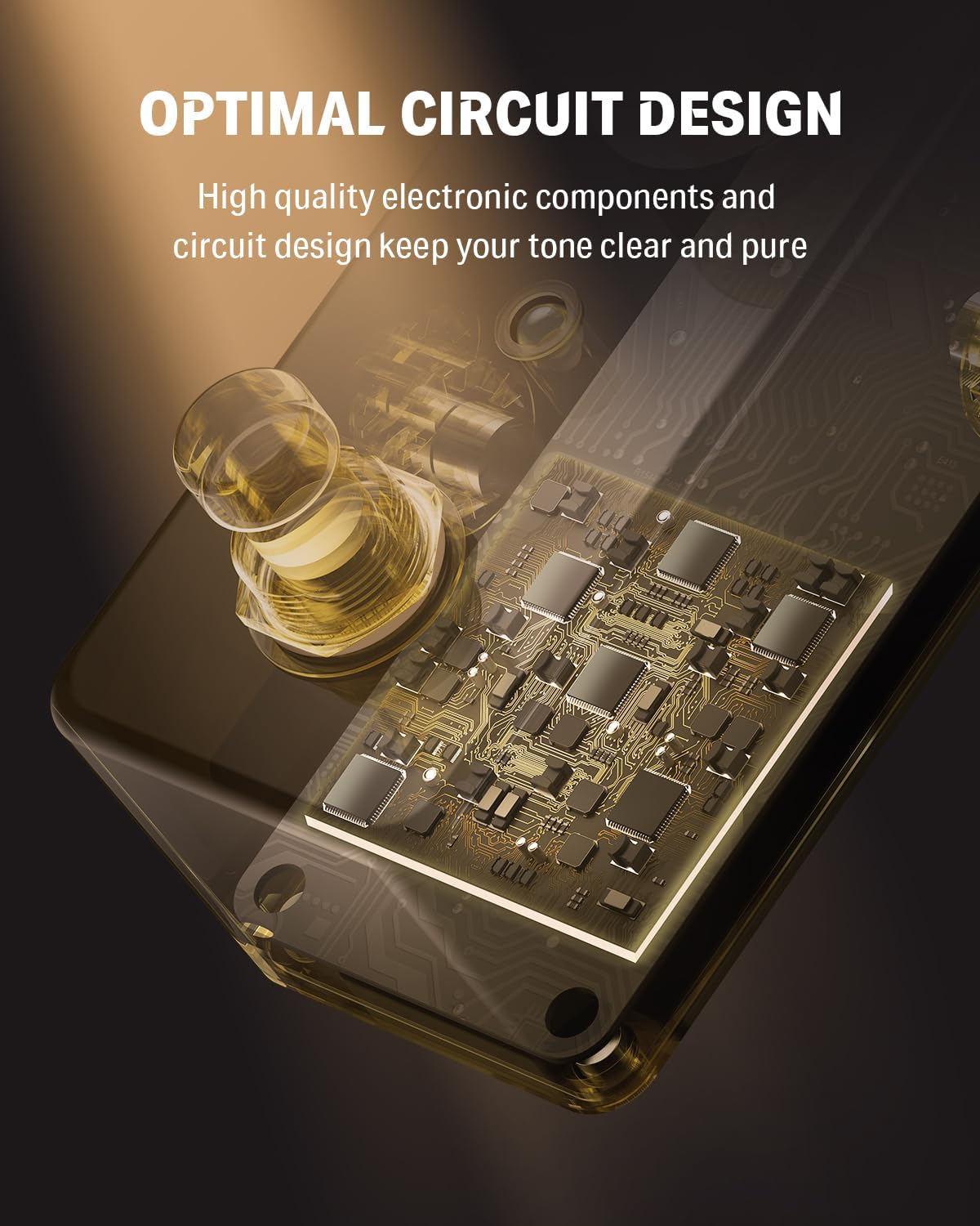 Detalle 2 de Donner Yellow Fall Analog Delay Pedal, Compact True Bypass