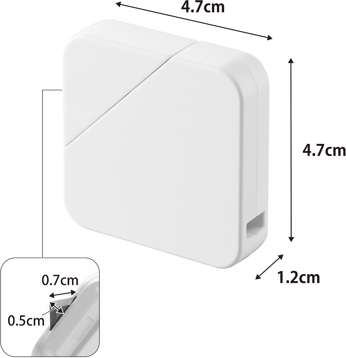 Thumbnail 6 de 山崎実業 tower 1351 マグネット式セラミック段ボールカッター ホワイト W4.7×D1.2×H4.7cm