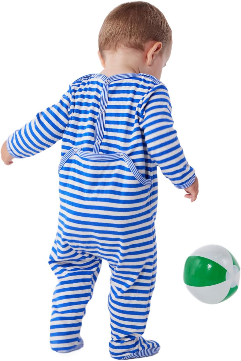 Thumbnail 5 de Petit Bateau dors-bien-pont dos mixte bébé à rayures (lot de 1)