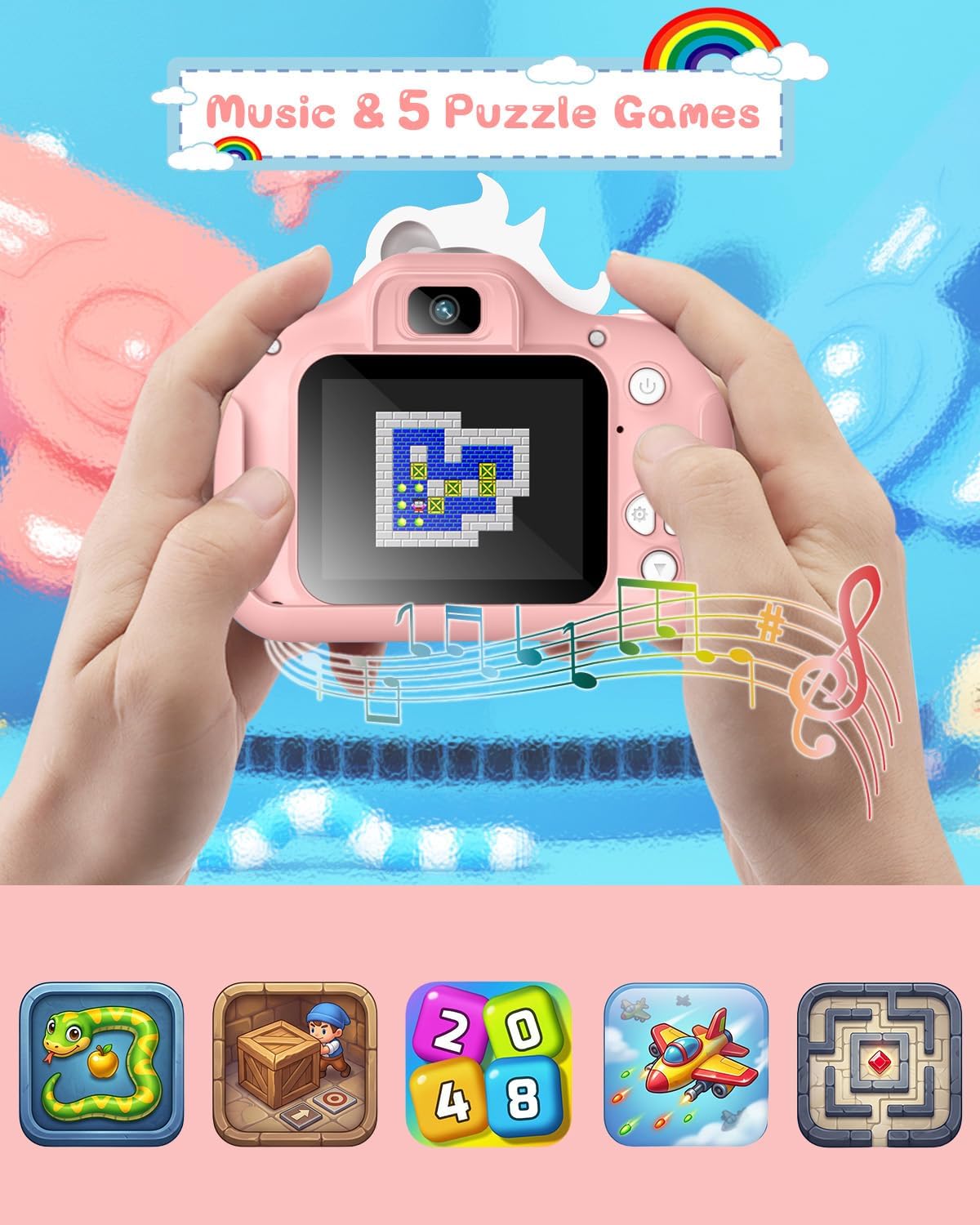 Thumbnail 5 de Gofunly Kids Camera 1080P 2.0" with 32GB